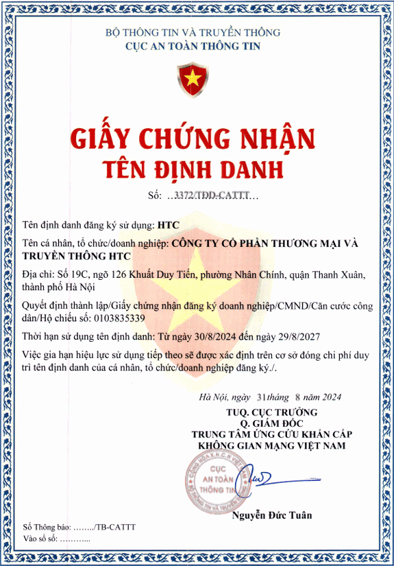 Khai báo định danh